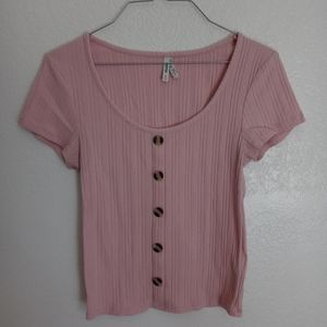 Crop top junior button down set